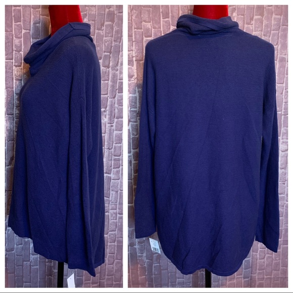 NWT Sapphire Blue Cowlneck Sweater - Picture 3 of 7